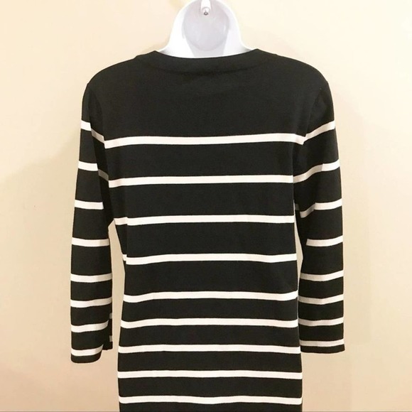 Rag & Bone | Striped Sweater Dress Black Medium - Picture 7 of 12